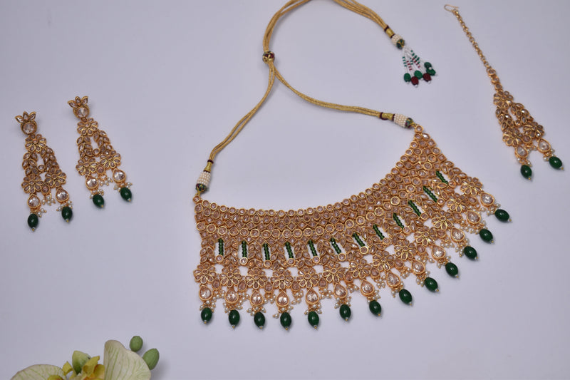 Deep Kundan Bridal Set